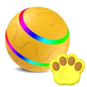 Pet New Cat Wicked Ball Toy Intelligent Ball USB Cat Toys Self Rotating Ball Automatic Rotation Ball (Option: Yellow-Upgrade remote control)