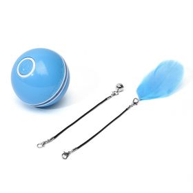 LED Laser Electronic Rolling Pet Funny Cat Toy Ball (Option: BlueRecharge)